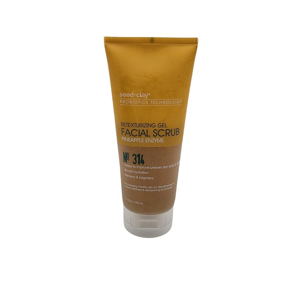 Seed + Clay Facial Scrub Pineapple Enzyme Gel 5.1 oz Probiotics New Skincare - Picture 1 of 3